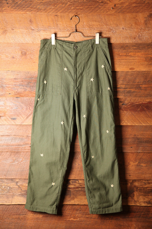 SHANANA MIL<シャナナミル>　US ARMY OG-107 Re-make Trousers zip2 実寸W34相当