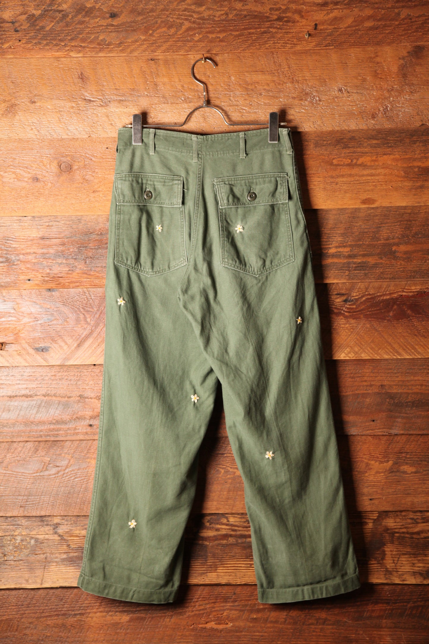 SHANANA MIL<シャナナミル>　US ARMY OG-107 Re-make Trousers ボタンフライ 実寸W30 相当
