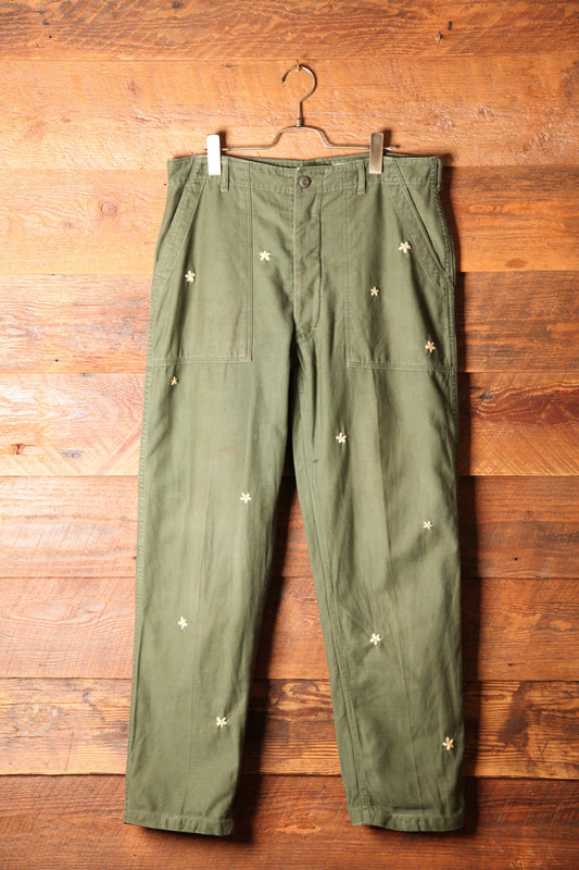 SHANANA MIL<シャナナミル>　US ARMY OG-107 Re-make Trousers  ボタンフライ2 実寸W36 相当