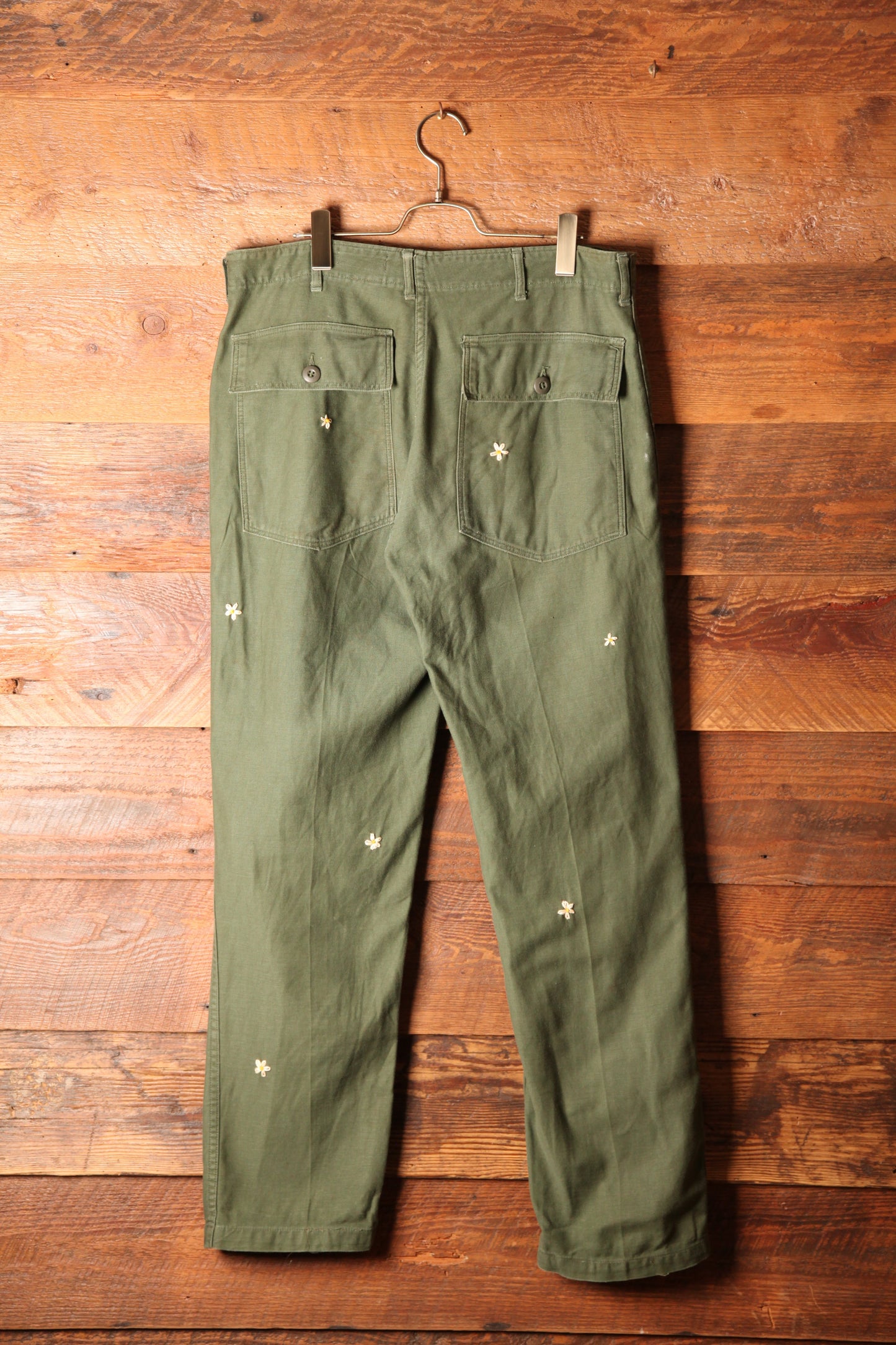 SHANANA MIL<シャナナミル>　US ARMY OG-107 Re-make Trousers  ボタンフライ2 実寸W36 相当