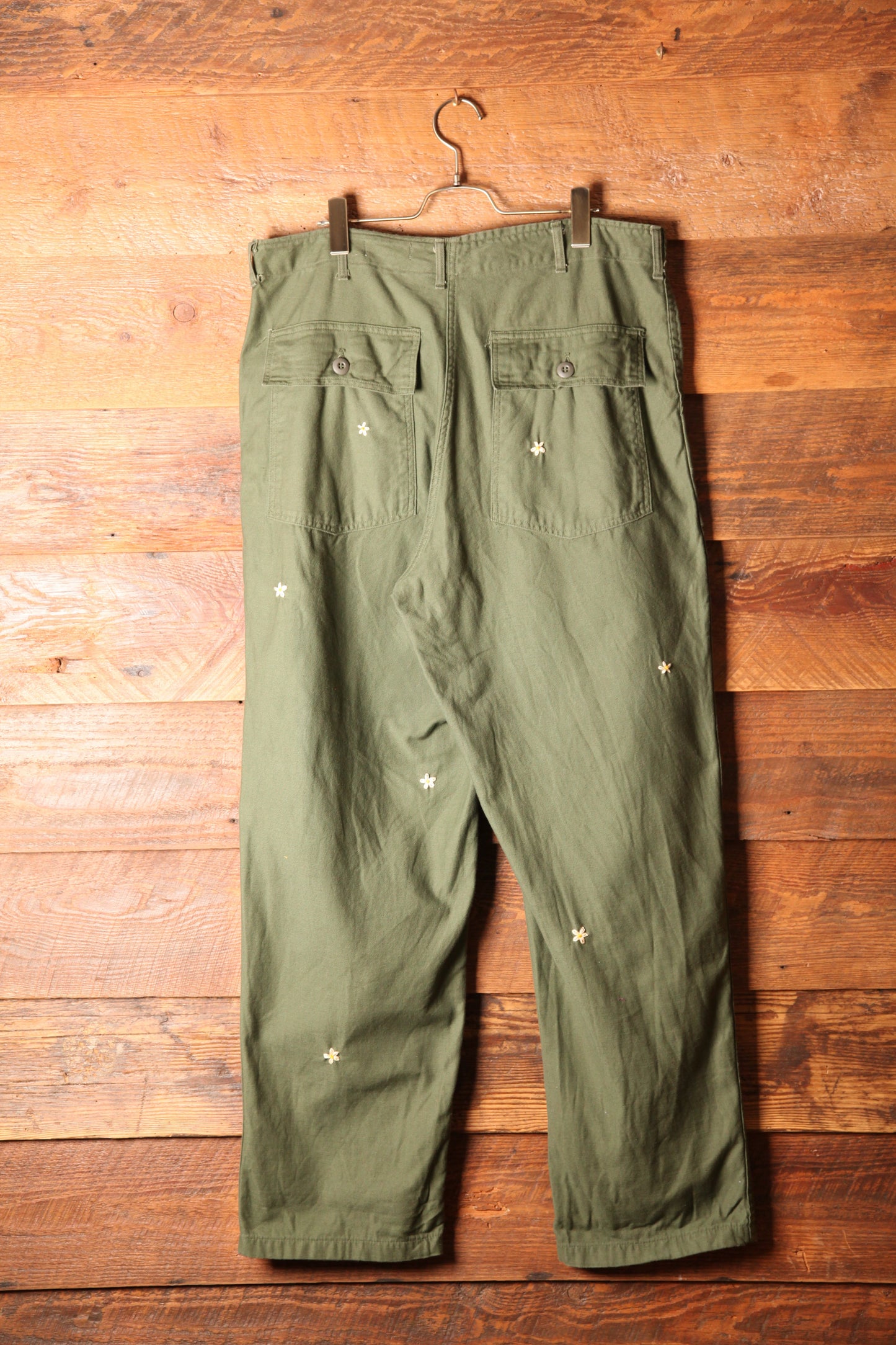 SHANANA MIL<シャナナミル>　US ARMY OG-107 Re-make Trousers  ボタンフライ実寸W38 相当