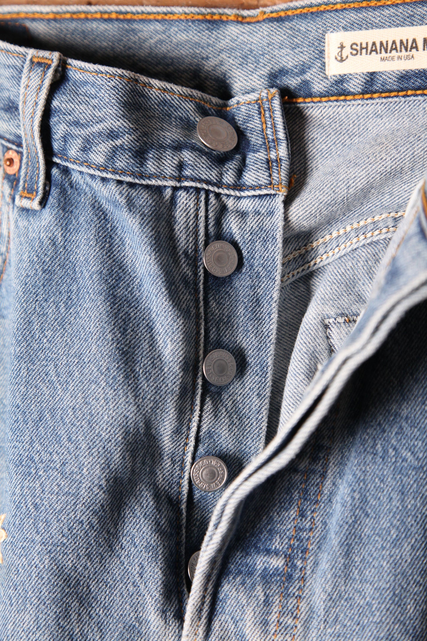 SHANANA MIL<シャナナミル>　Levi's 501 HAND CUSTOM JEANS W33（実寸32インチ相当）