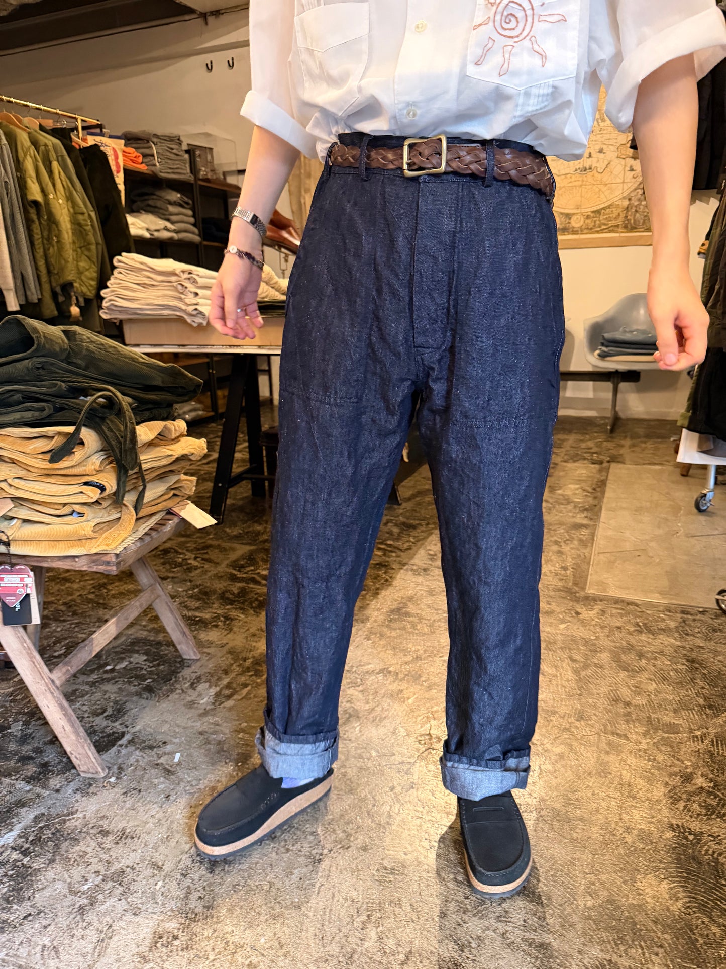 ALLEVOL ERNEST UTILITY TROUSERS 9oz. Japanese Indigo Denim＜英国製＞