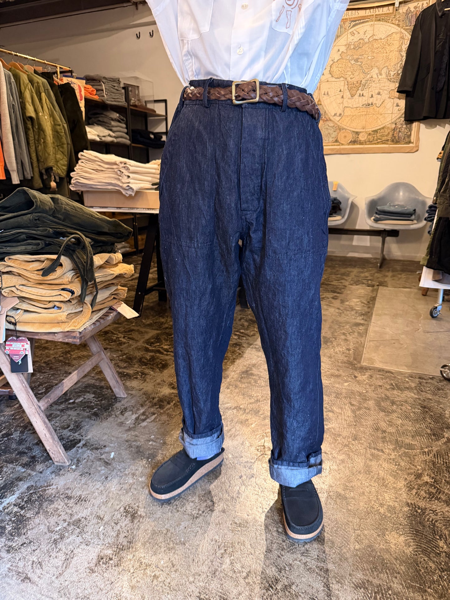 ALLEVOL ERNEST UTILITY TROUSERS 9oz. Japanese Indigo Denim＜英国製＞