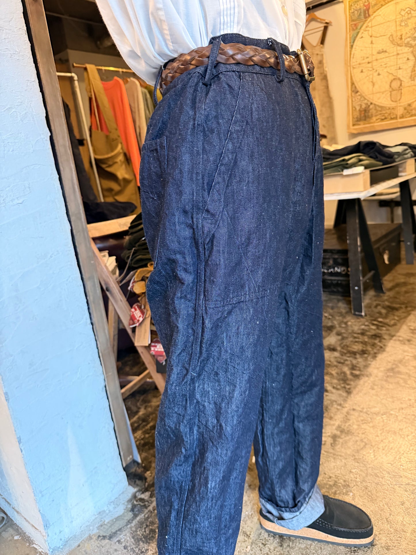 ALLEVOL ERNEST UTILITY TROUSERS 9oz. Japanese Indigo Denim＜英国製＞
