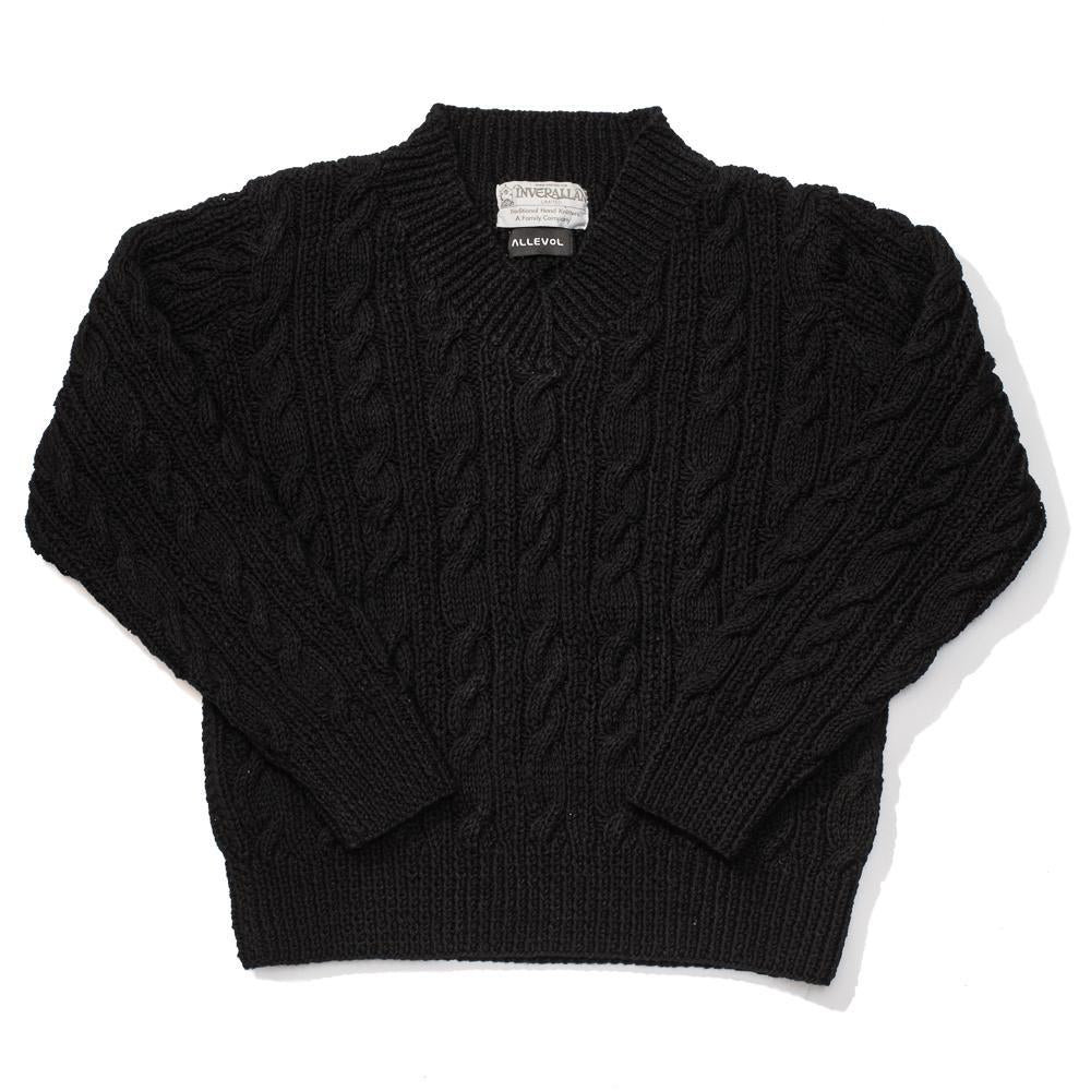 ALLEVOL x INVERALLAN 1A Crew Neck Sweater Black Indigo