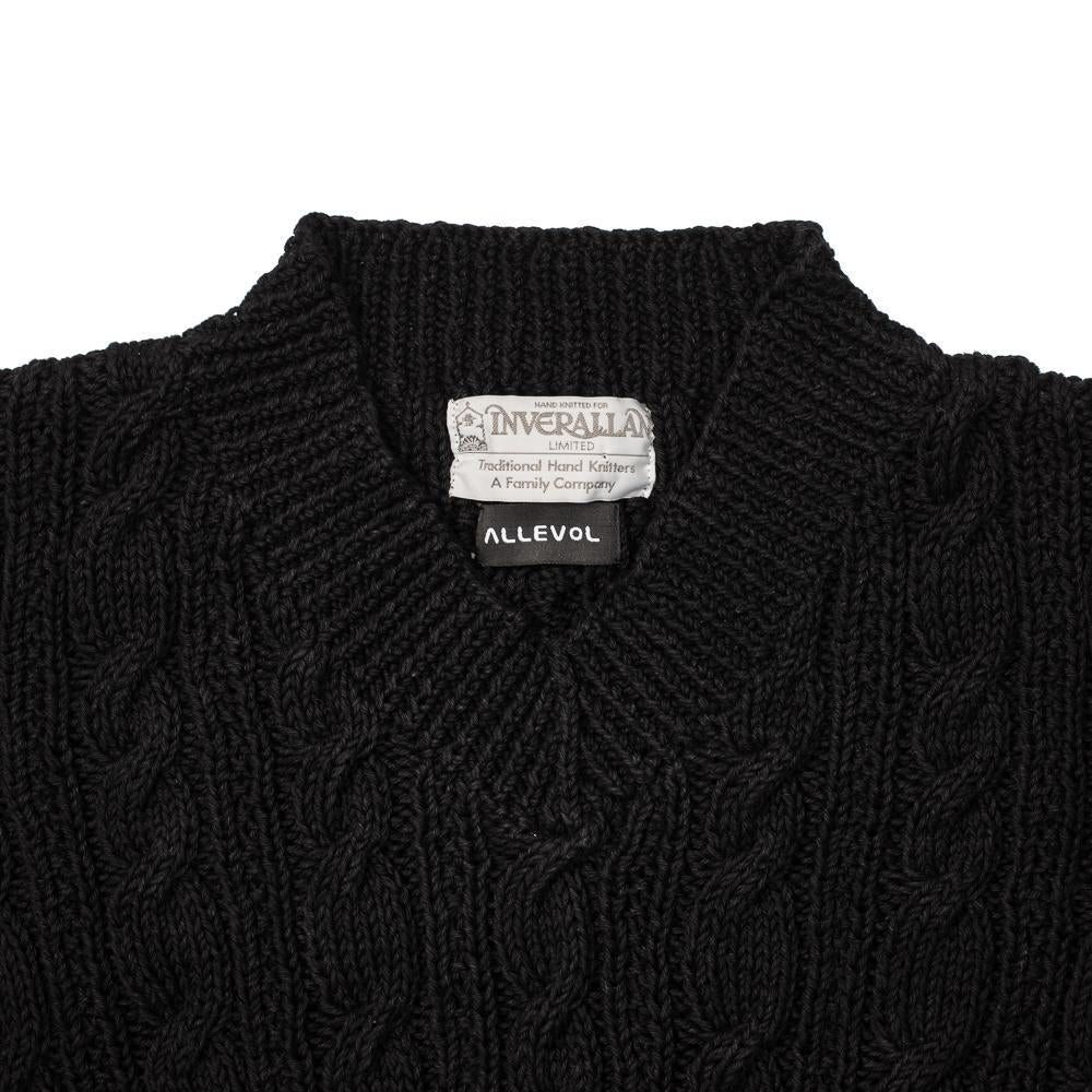 ALLEVOL x INVERALLAN 1A Crew Neck Sweater Black Indigo