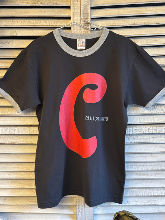 CLUTCH TOKYOオリジナルリンガーTシャツ　Original Ring Tee Black x Gray（在庫僅少）
