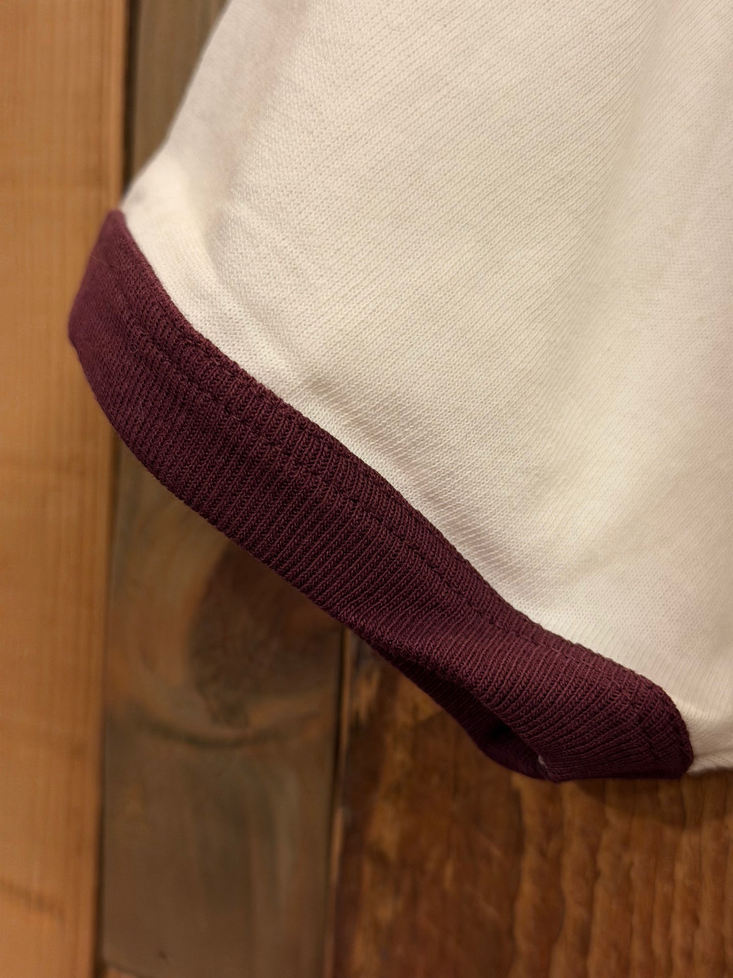 CLUTCH TOKYOオリジナルリンガーT Original Ring Tee White x  Maroon Uncle C.