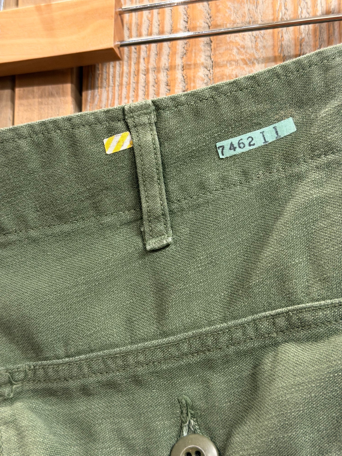 SHANANA MIL<シャナナミル>　US ARMY '50s OG-107 Re-make Trousers  ボタンフライ 実寸W28 相当_SM71