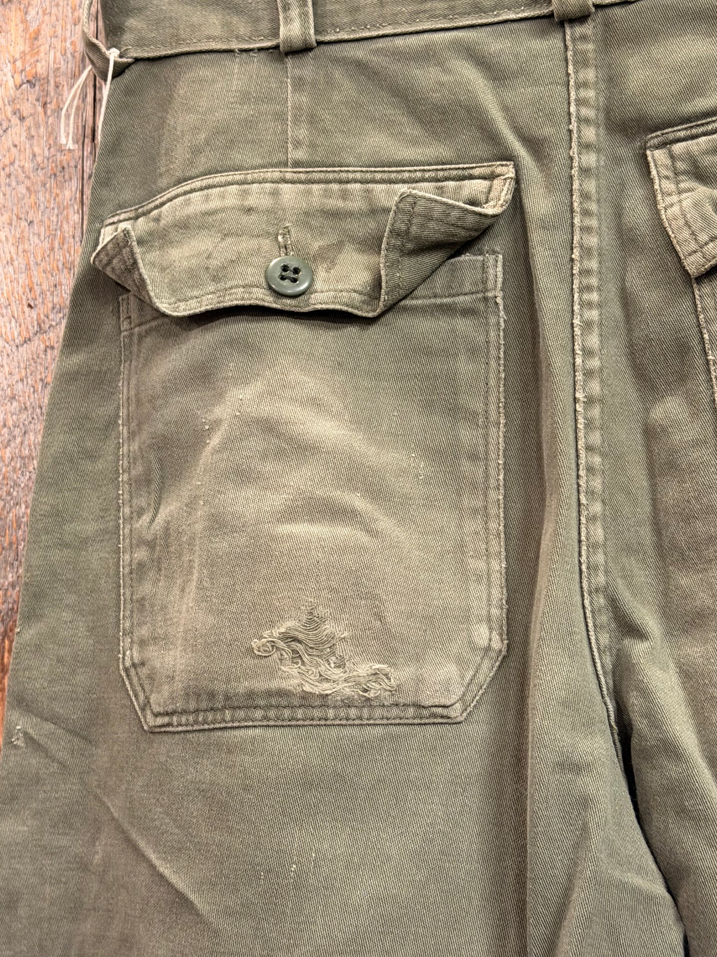 SHANANA MIL US ARMY OG-107 Re-make Trousers con cremallera, equivalente a una cintura real de 30 pulgadas_SM3