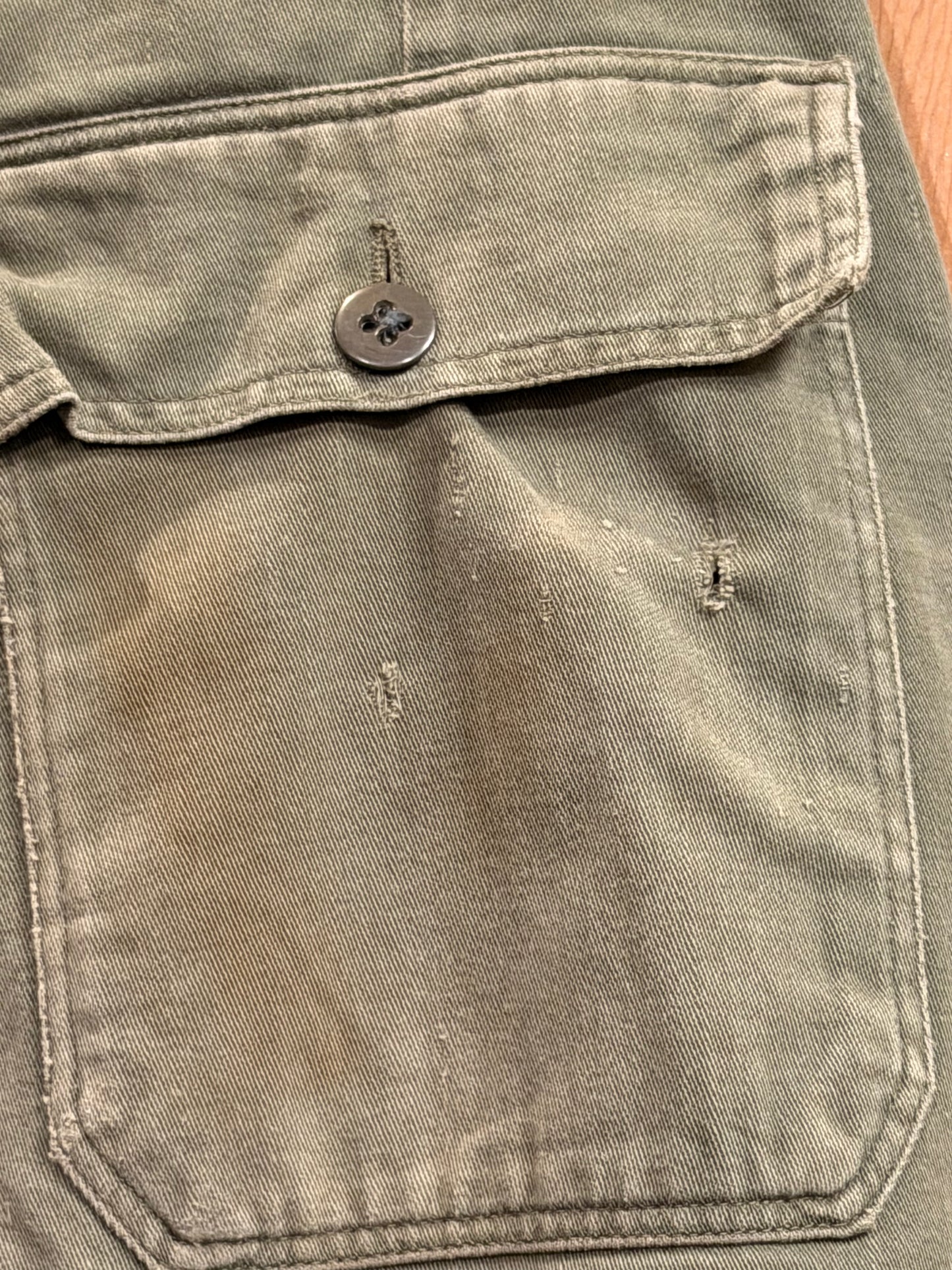 SHANANA MIL US ARMY OG-107 Re-make Trousers con cremallera, equivalente a una cintura real de 30 pulgadas_SM3