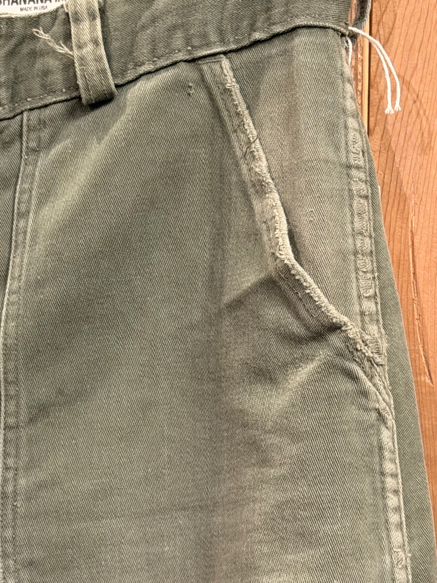 SHANANA MIL US ARMY OG-107 Re-make Trousers con cremallera, equivalente a una cintura real de 30 pulgadas_SM3