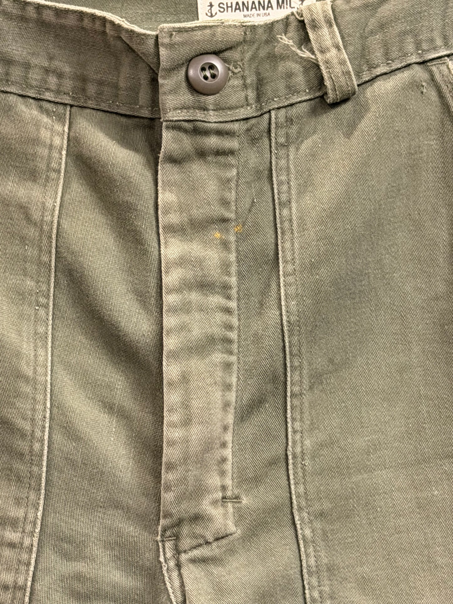 SHANANA MIL US ARMY OG-107 Re-make Trousers con cremallera, equivalente a una cintura real de 30 pulgadas_SM3