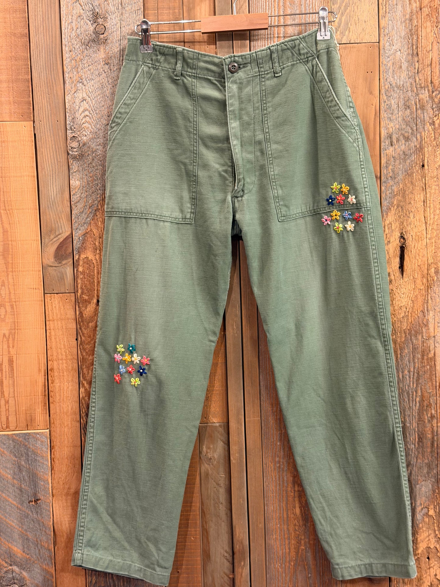 SHANANA MIL US ARMY OG-107 Remake Trousers zip W30 equivalent_SM3