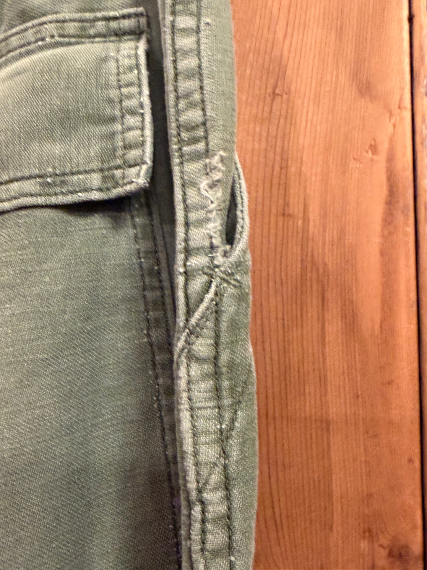 SHANANA MIL US ARMY OG-107 Remake Trousers zip W30 equivalent_SM3