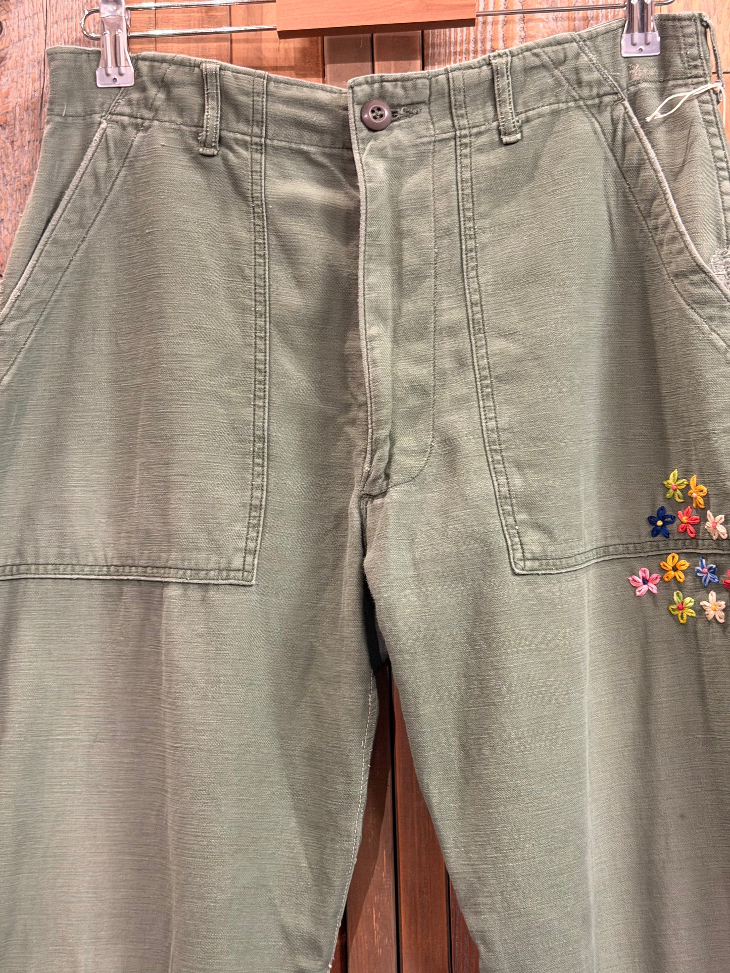 SHANANA MIL US ARMY OG-107 Remake Trousers zip W30 equivalent_SM3