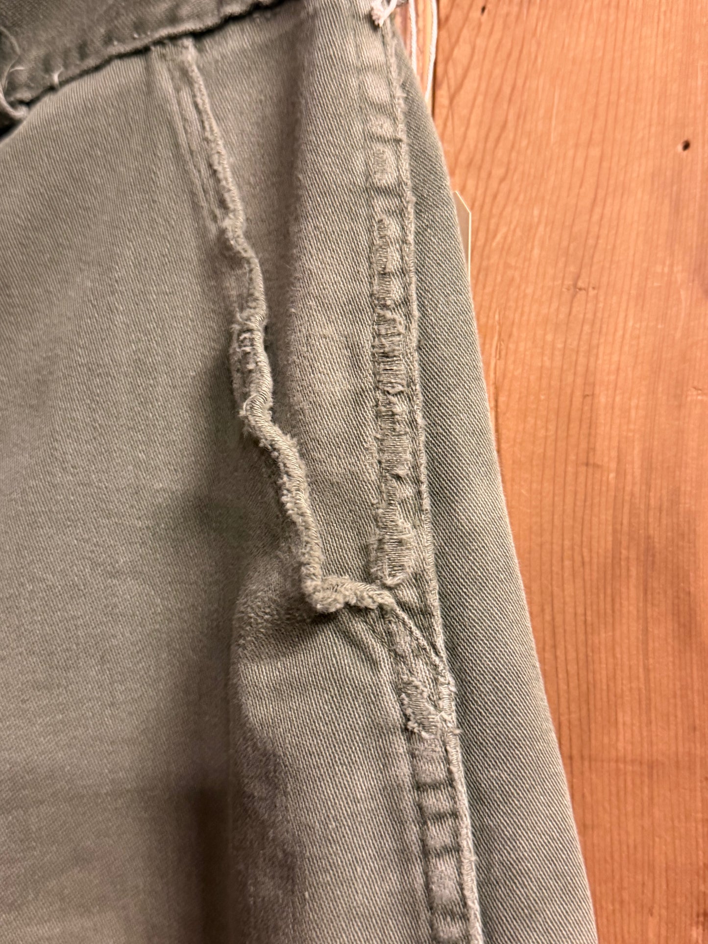 SHANANA MIL US ARMY OG-107 Re-make Trousers con cremallera, equivalente a una cintura real de 30 pulgadas_SM3