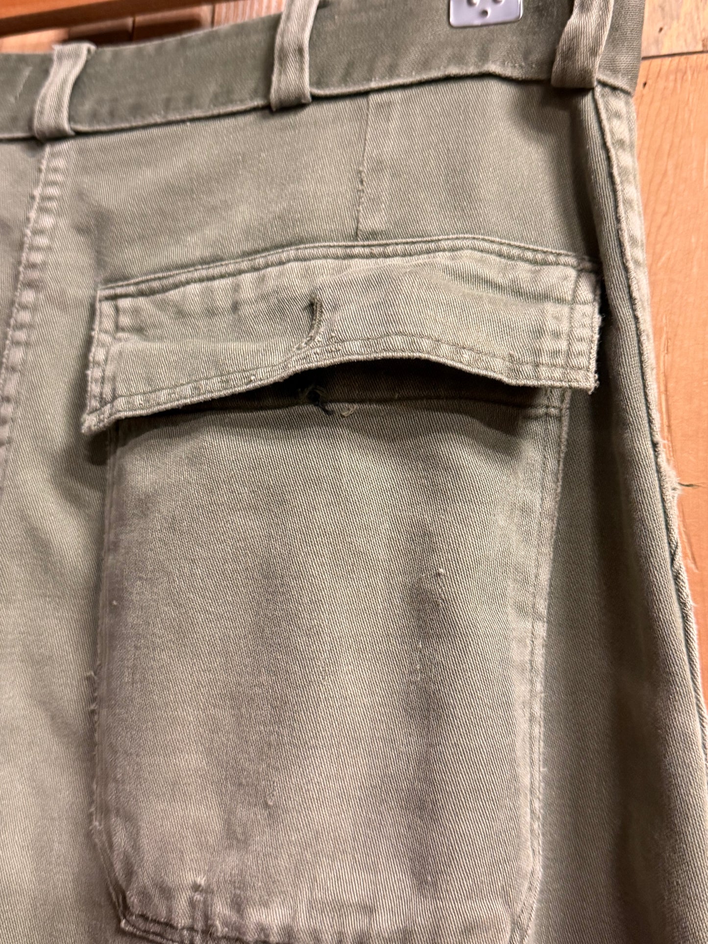 SHANANA MIL US ARMY OG-107 Re-make Trousers con cremallera, equivalente a una cintura real de 30 pulgadas_SM3