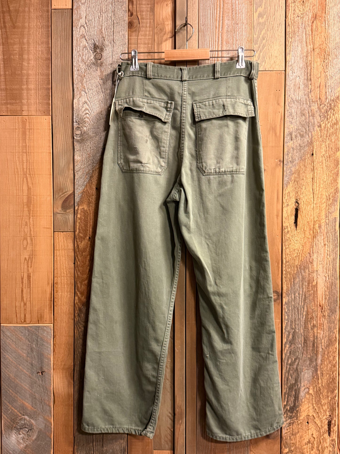SHANANA MIL US ARMY OG-107 Re-make Trousers con cremallera, equivalente a una cintura real de 30 pulgadas_SM3