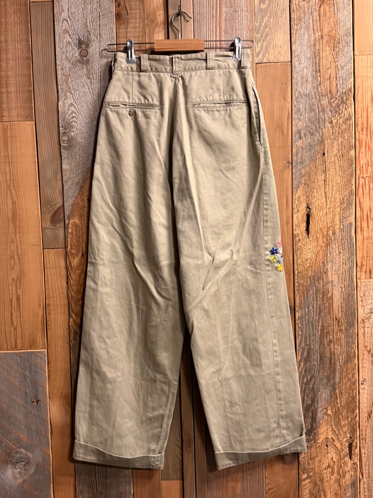 SHANANA MIL US ARMY KHAKI TROUSERS Pantalones chino L (equivalente a 34 pulgadas de cintura) SM_17