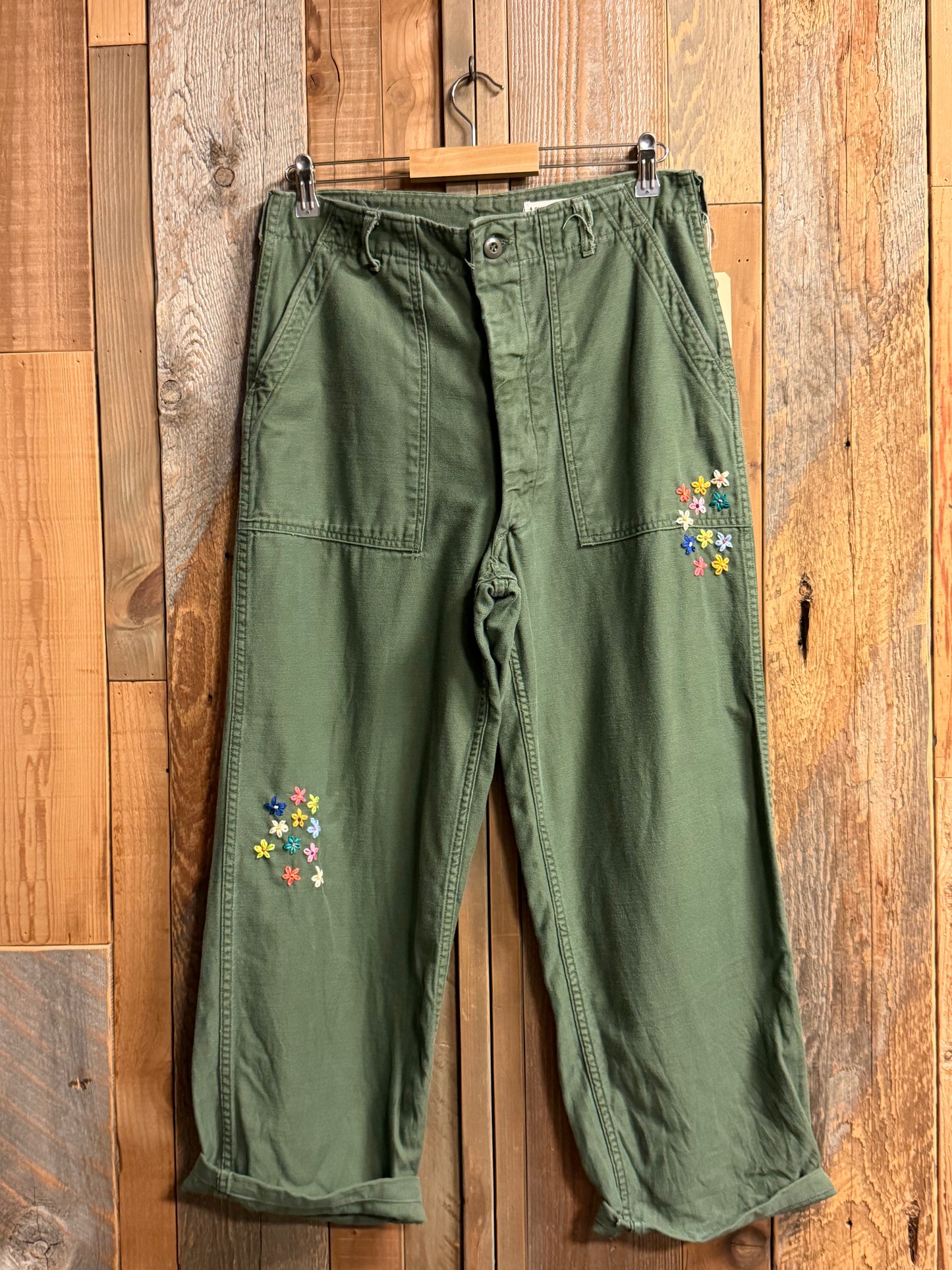 SHANANA MIL US ARMY OG-107 Remake Trousers zip W30 equivalent_SM3