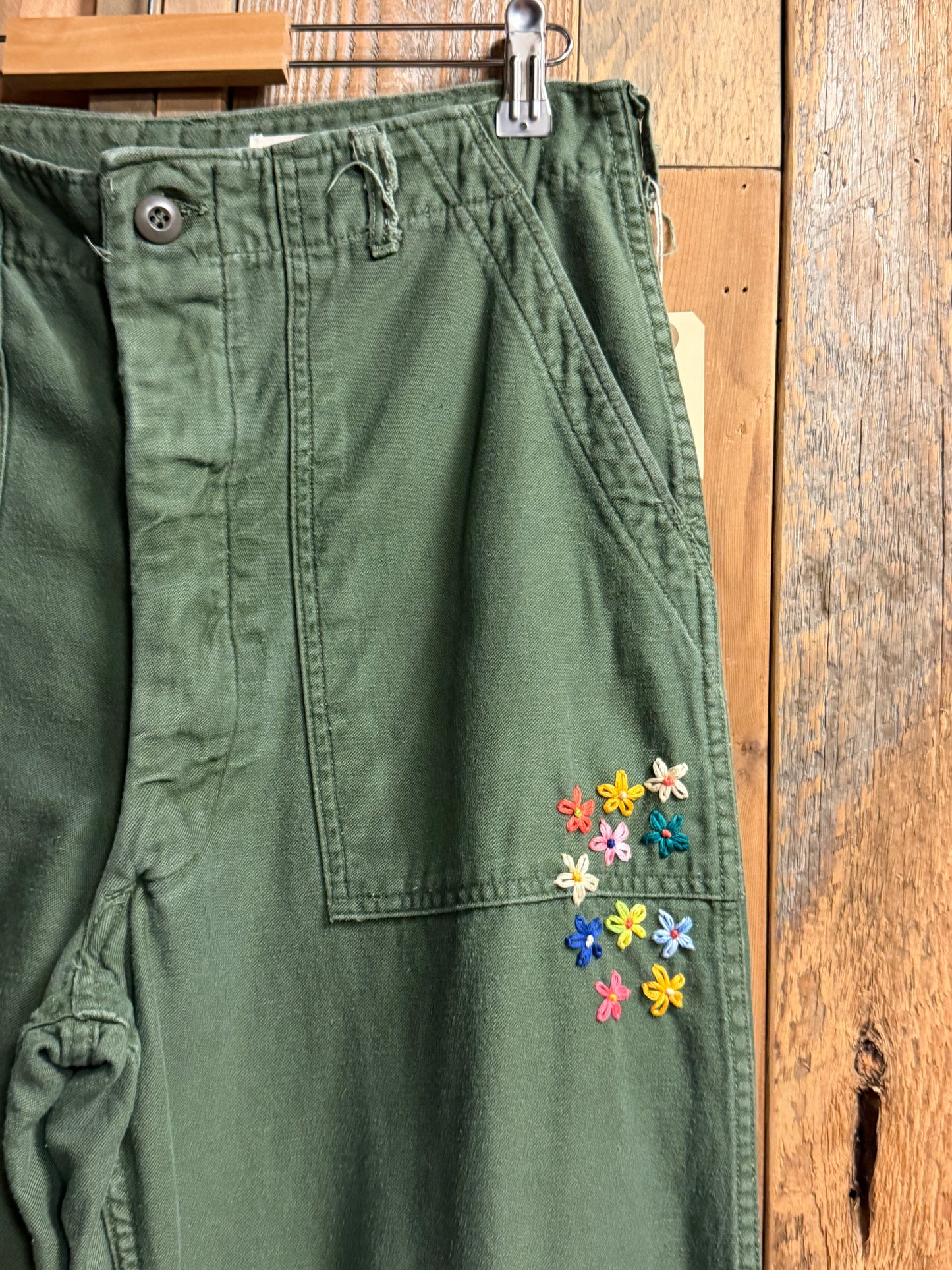 SHANANA MIL US ARMY OG-107 Remake Trousers zip W30 equivalent_SM3