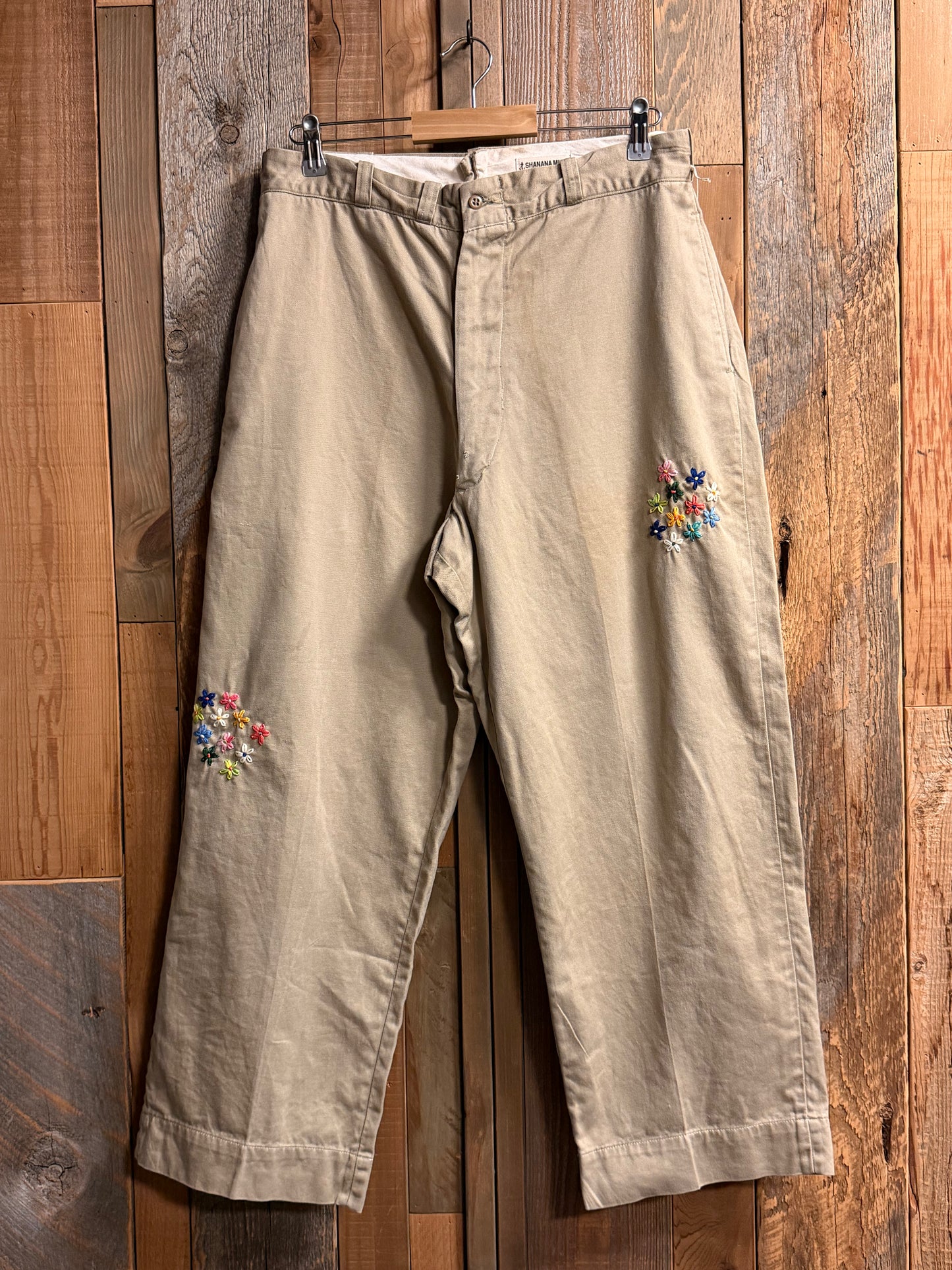 SHANANA MIL US ARMY KHAKI TROUSERS Pantalones chino L (equivalente a 34 pulgadas de cintura) SM_17