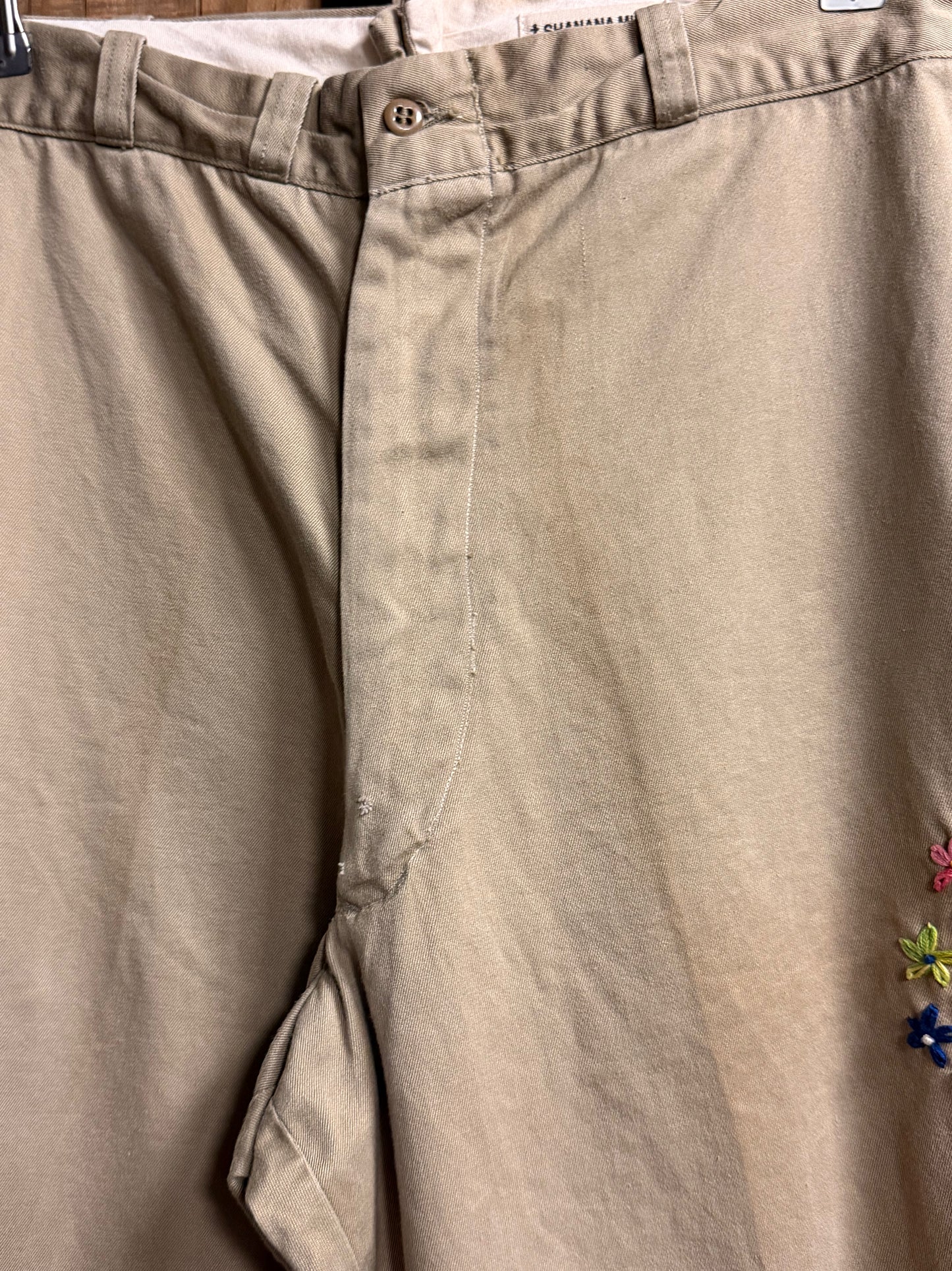 SHANANA MIL US ARMY KHAKI TROUSERS Pantalones chino L (equivalente a 34 pulgadas de cintura) SM_17