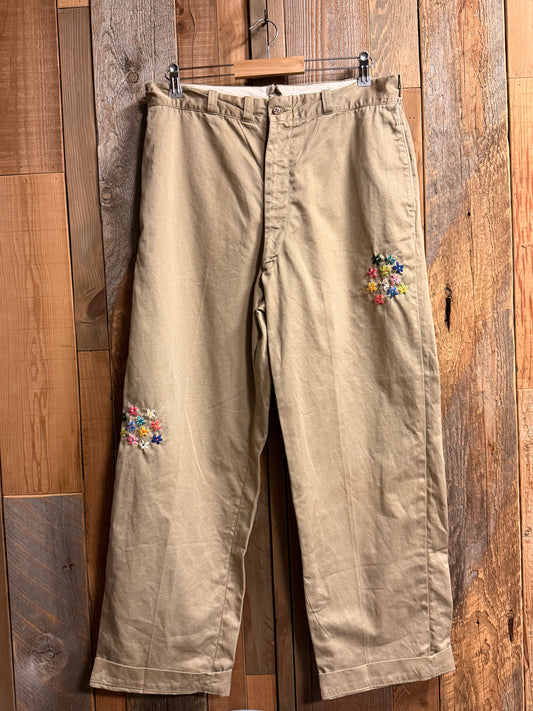 SHANANA MIL<シャナナミル> US ARMY KHAKI TROUSERS チノパン （W34インチ相当）SM_79