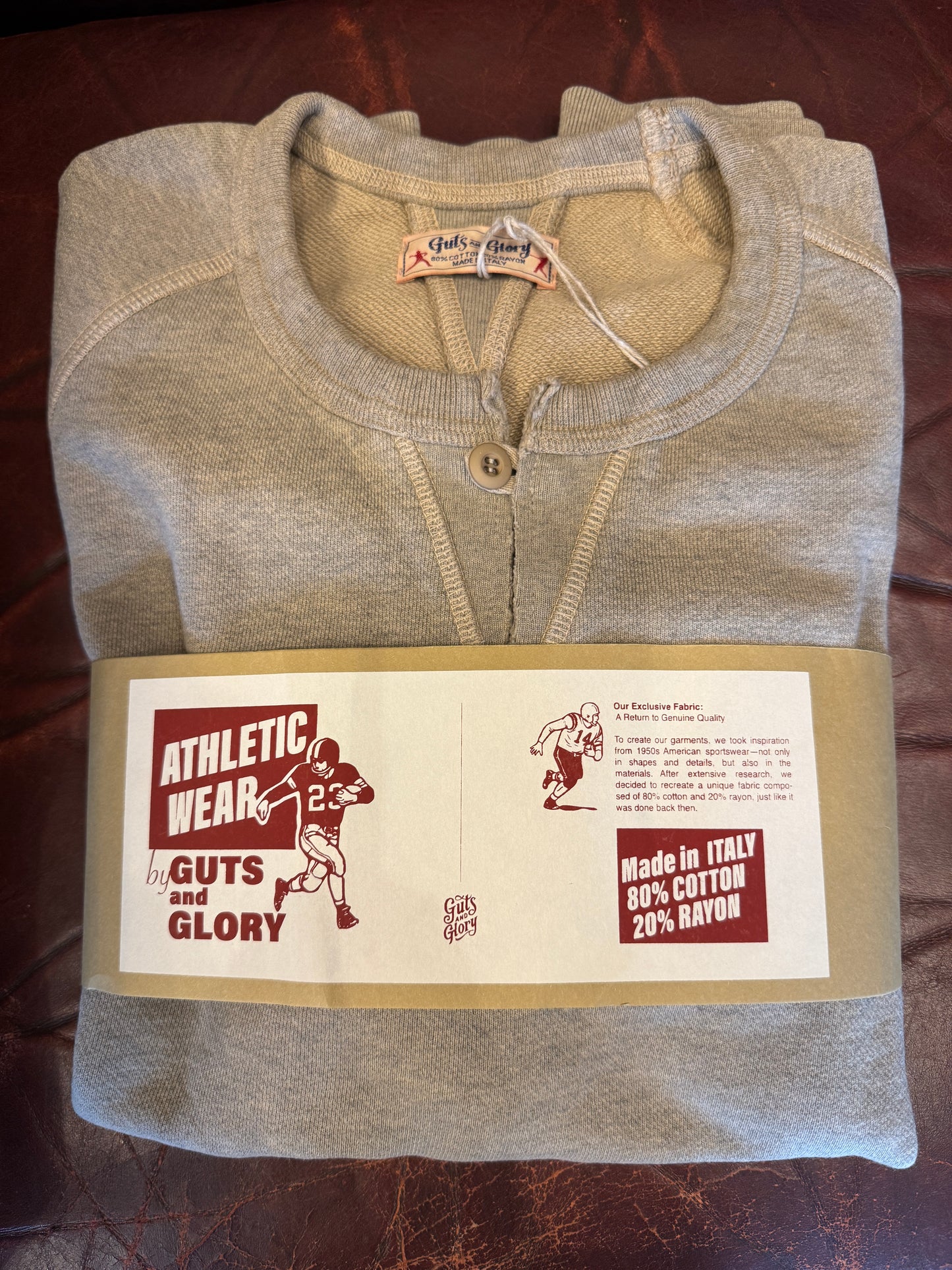 Guts & Glory コットン／レーヨンスウェットシャツ