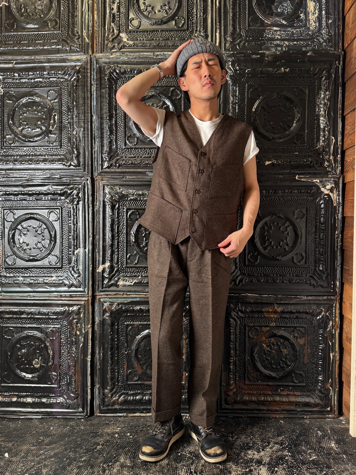 Fleurs de Bagne / Le Pantalon “LE MILORD” ウールツイードトラウザーズ