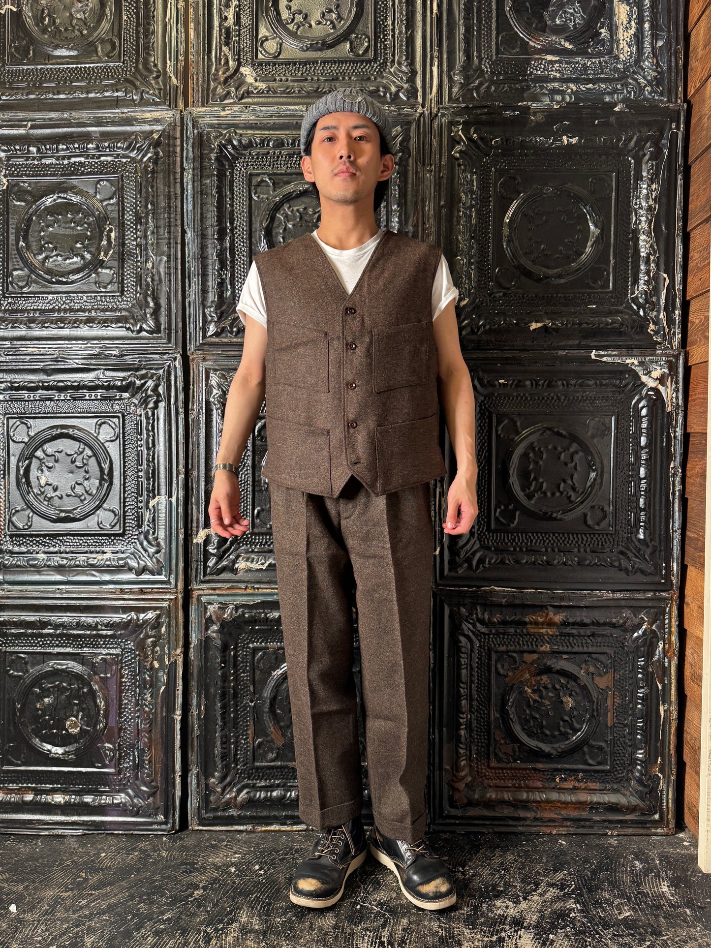 Fleurs de Bagne / Le Gilet  “LE MILORD” ウールツイードジレ