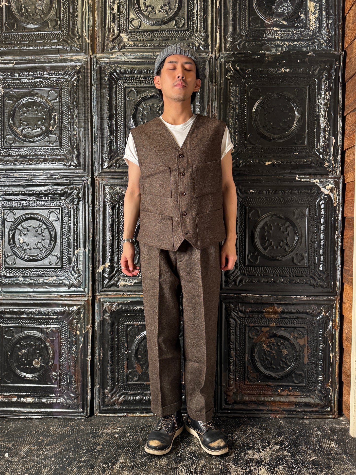 Fleurs de Bagne / Le Pantalon “LE MILORD” ウールツイードトラウザーズ