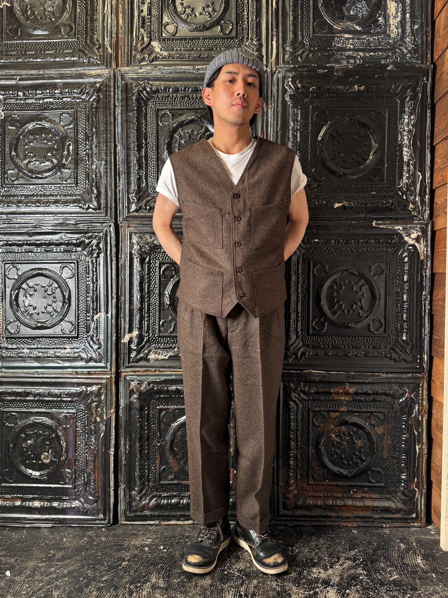 Fleurs de Bagne / Le Gilet  “LE MILORD” ウールツイードジレ