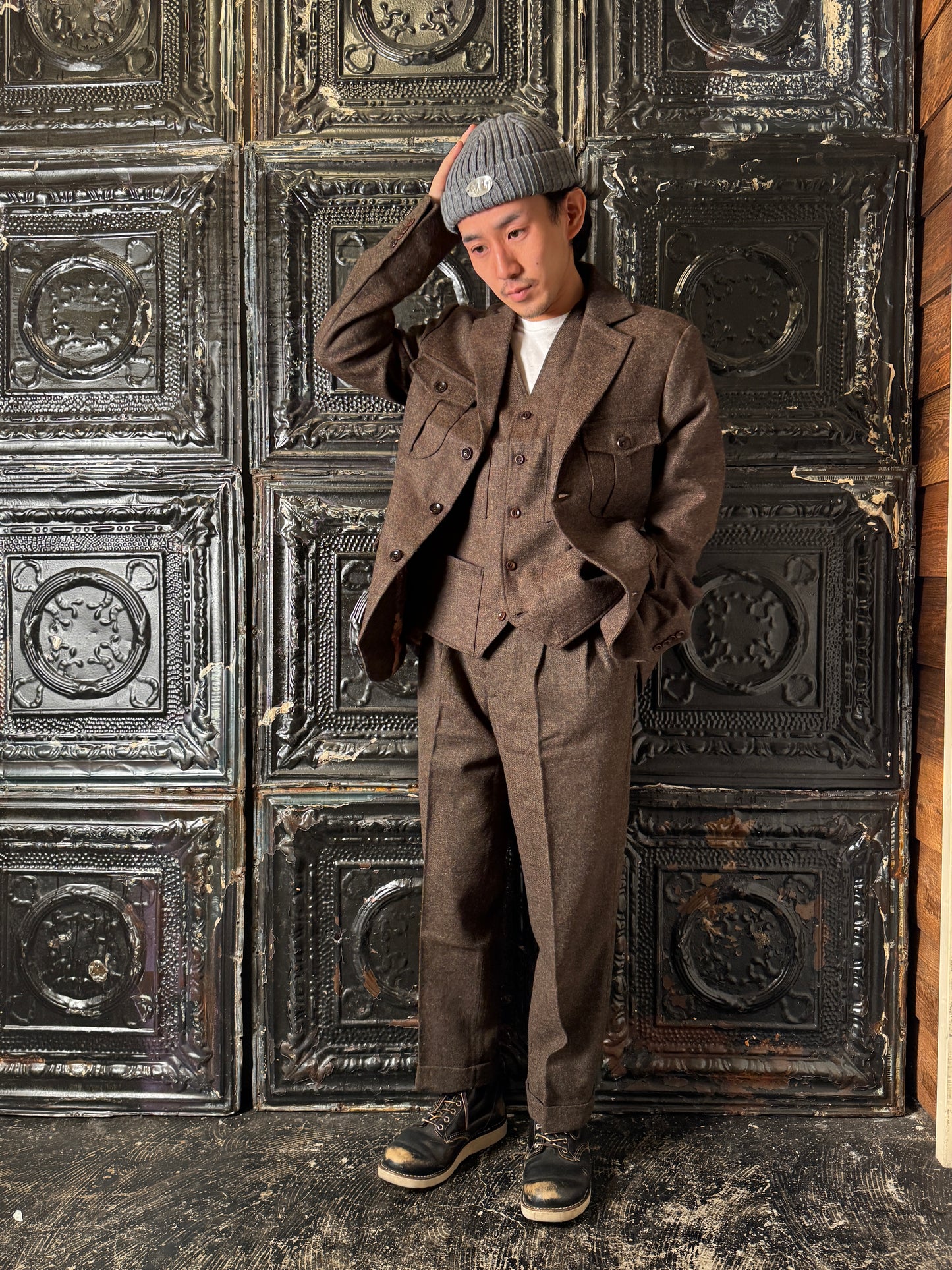 Fleurs de Bagne / Le Gilet  “LE MILORD” ウールツイードジレ