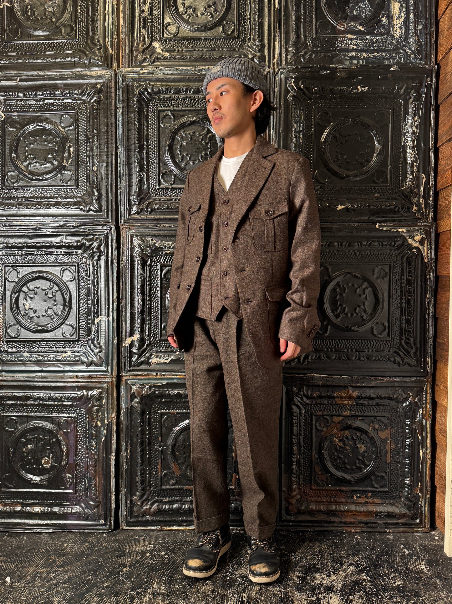 Fleurs de Bagne / Le Gilet  “LE MILORD” ウールツイードジレ