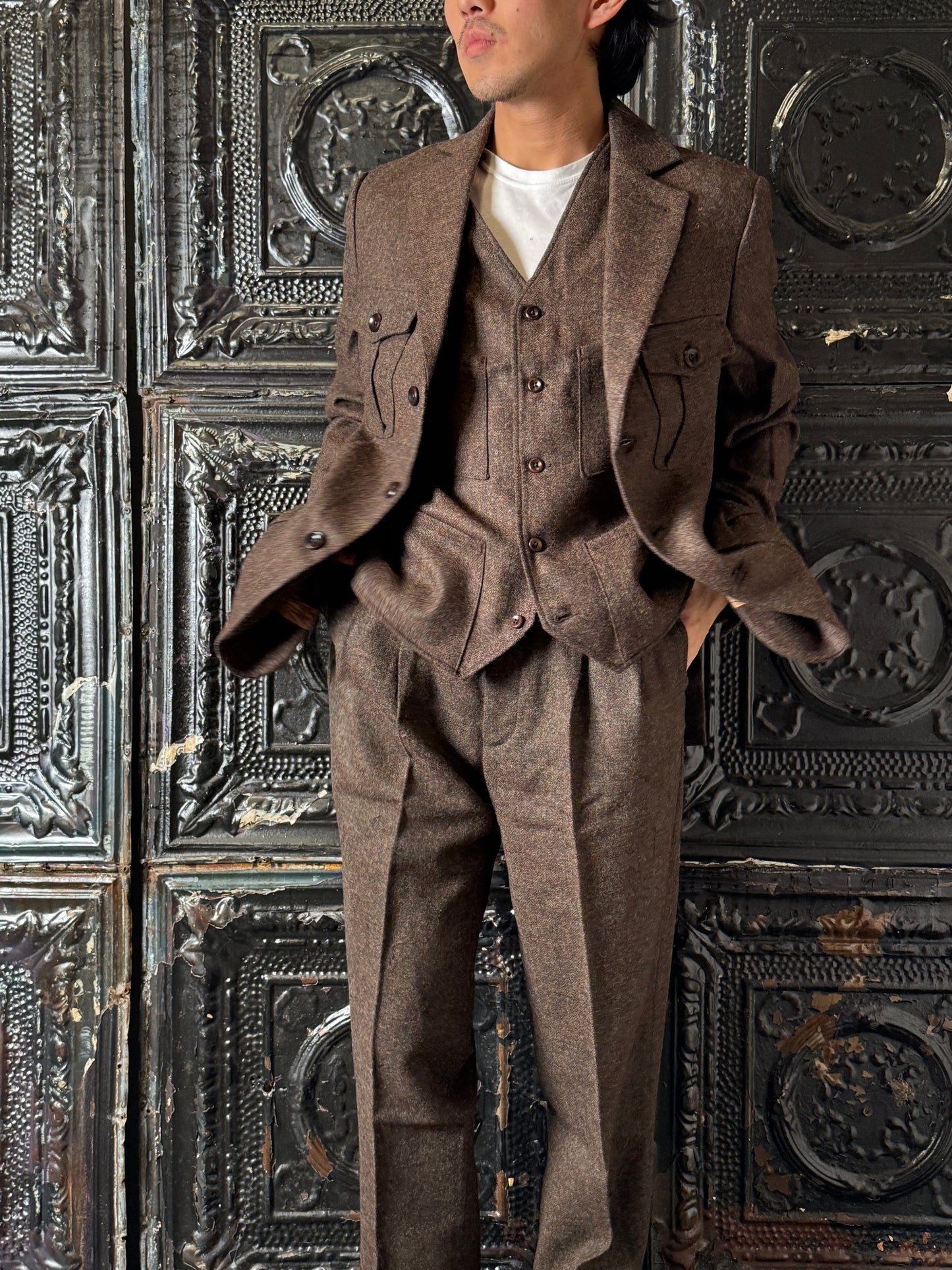 Fleurs de Bagne / Le Gilet  “LE MILORD” ウールツイードジレ