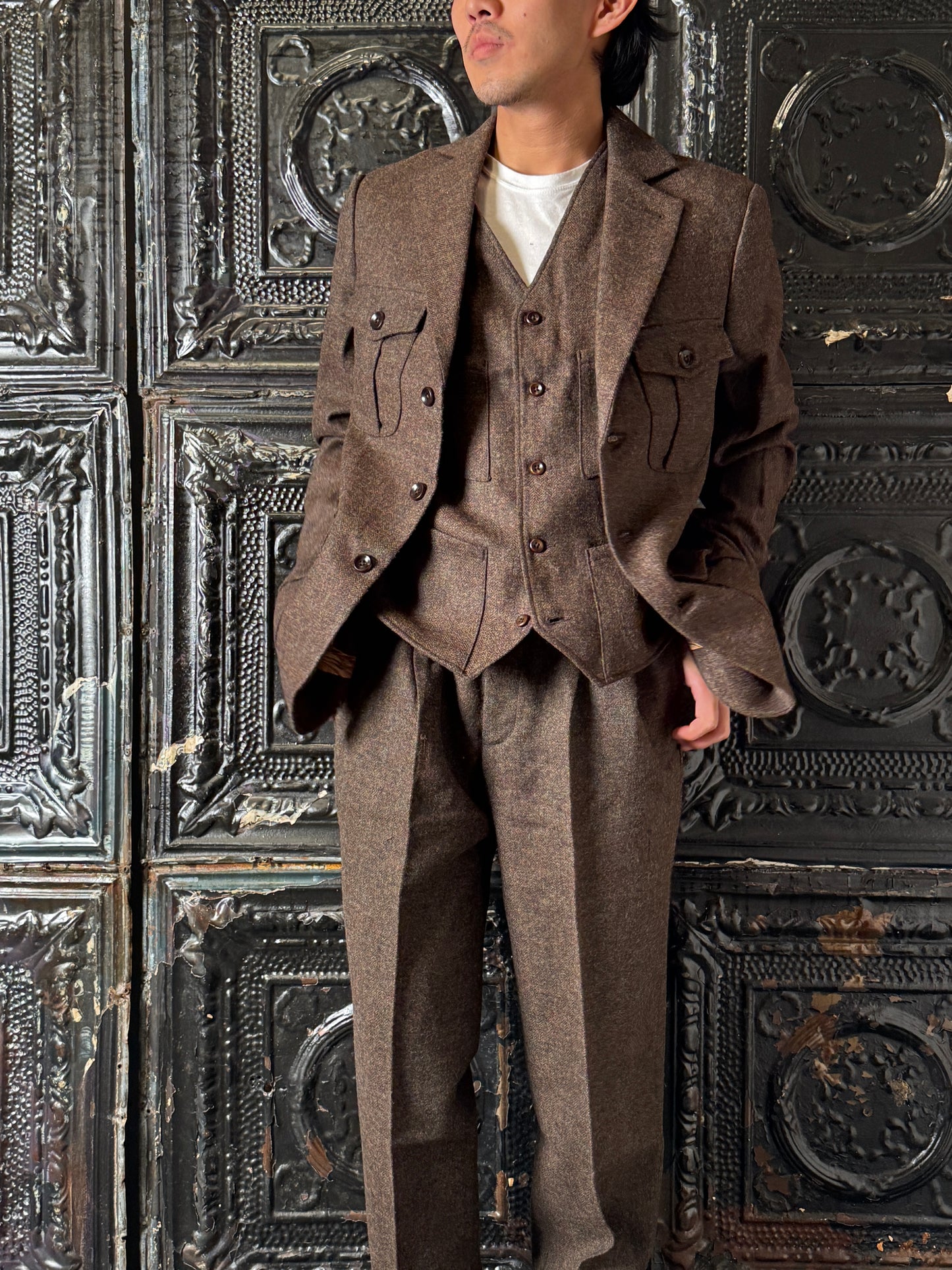 Fleurs de Bagne / Le Gilet  “LE MILORD” ウールツイードジレ