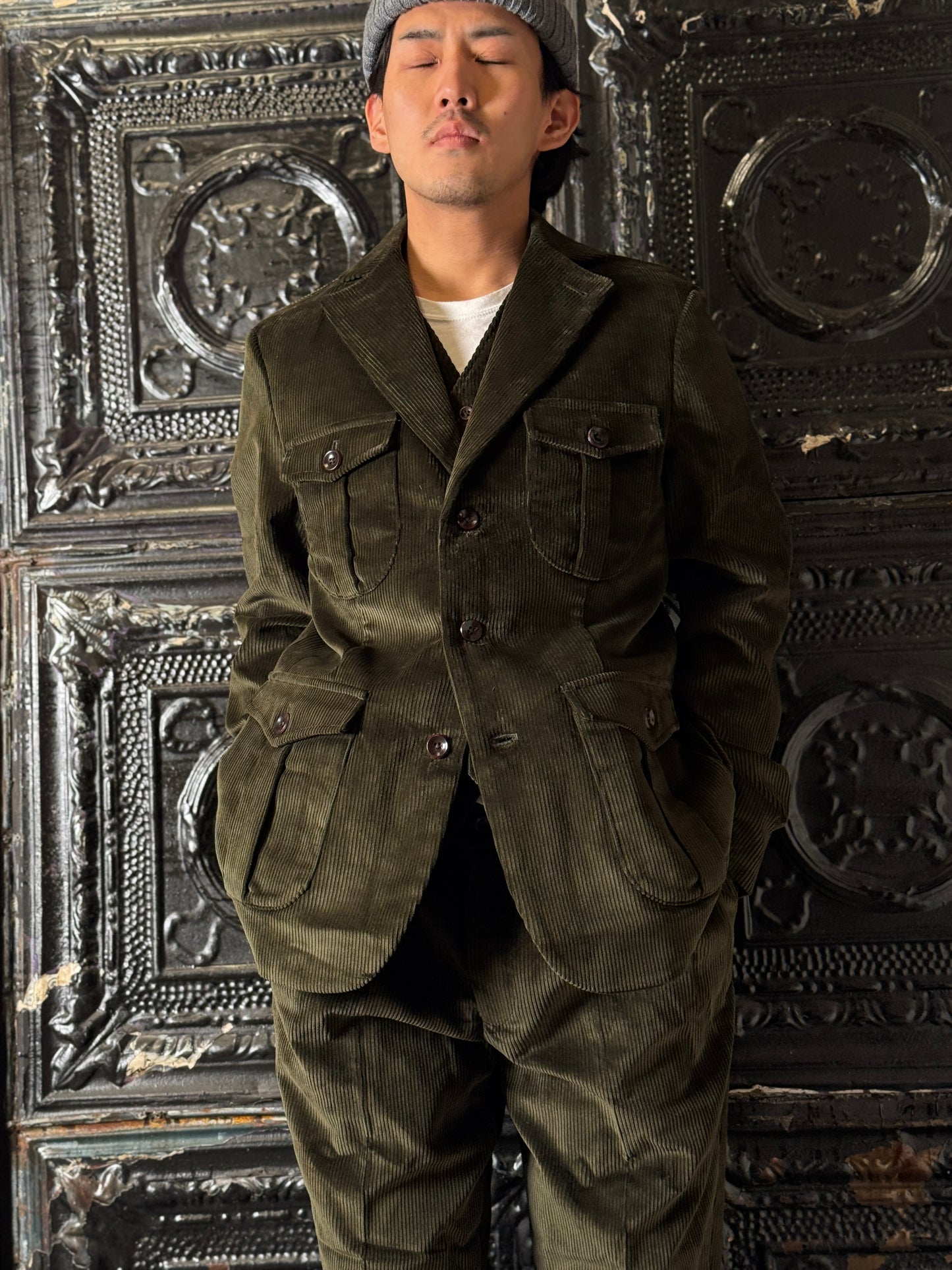 Fleurs de Bagne / Le Blazer “LE MILORD” コーデュロイジャケット— Velours Kaki（ブリスベン・モス　コーデュロイ／カーキ）