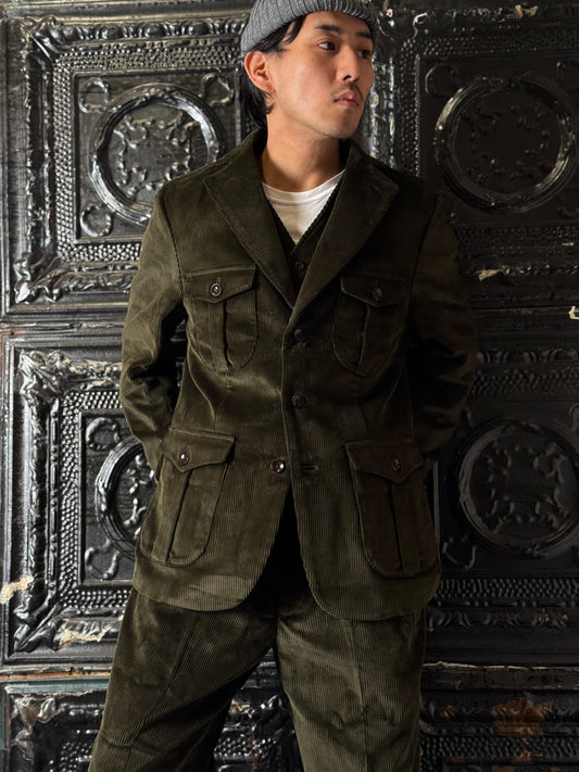 Fleurs de Bagne / Le Blazer “LE MILORD” コーデュロイジャケット— Velours Kaki（ブリスベン・モス　コーデュロイ／カーキ）