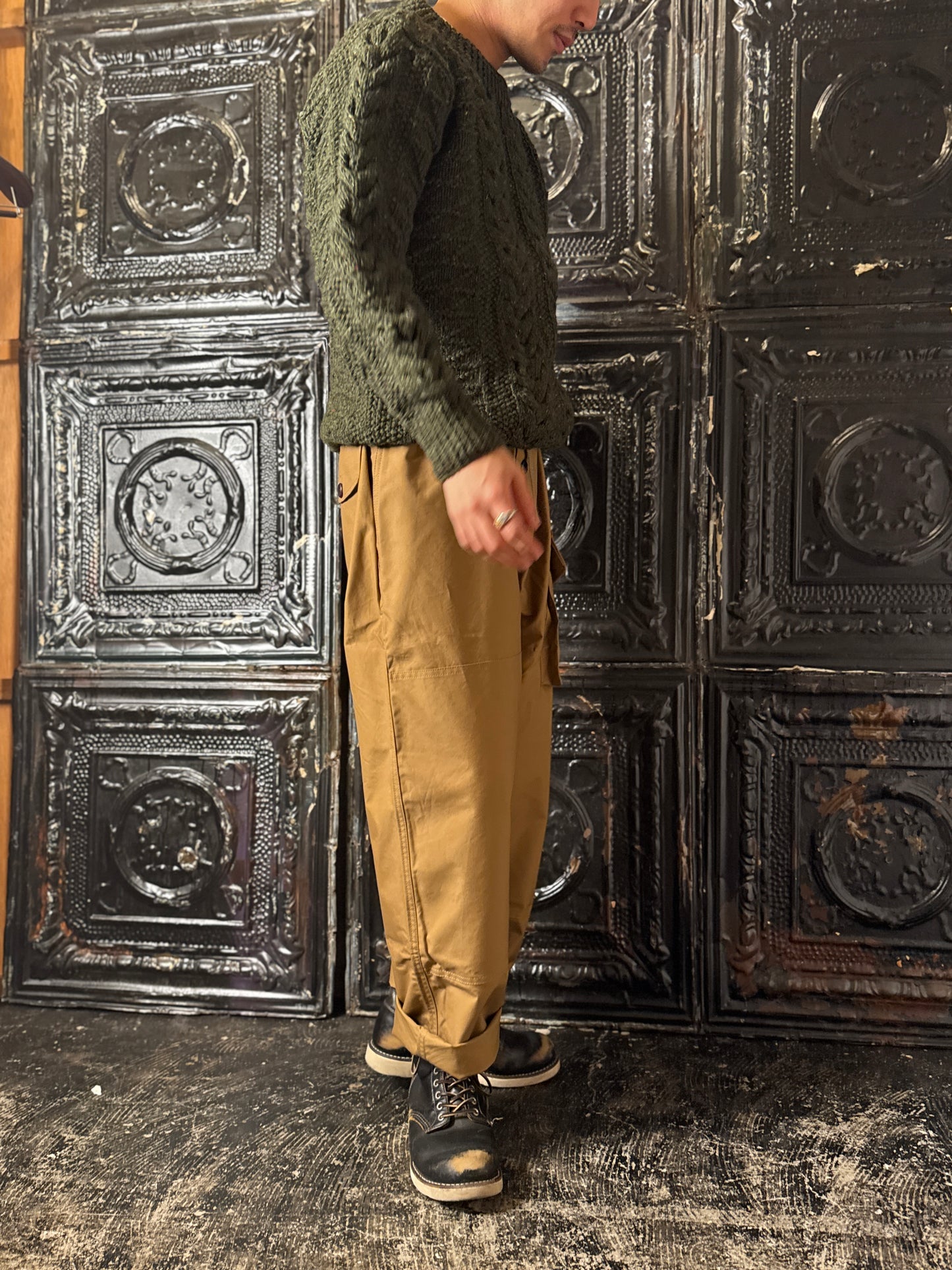 Fleurs de Bagne / SUBMARINER パンツ  — VENTILEベンタイル（British Millerain）使用（サンドベージュ）