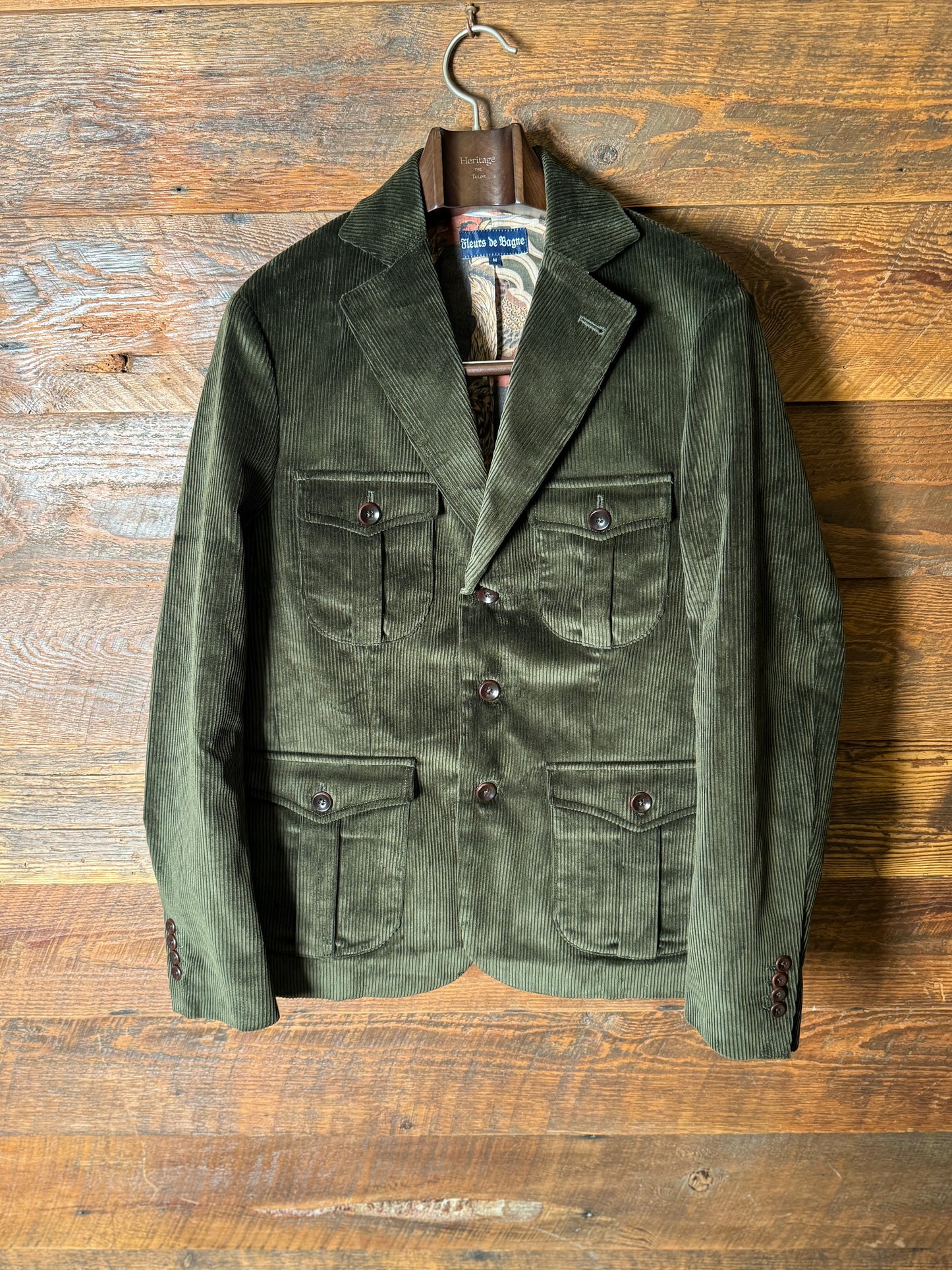 Fleurs de Bagne / Le Blazer “LE MILORD” コーデュロイジャケット— Velours Kaki（ブリスベン・モス　コーデュロイ／カーキ）