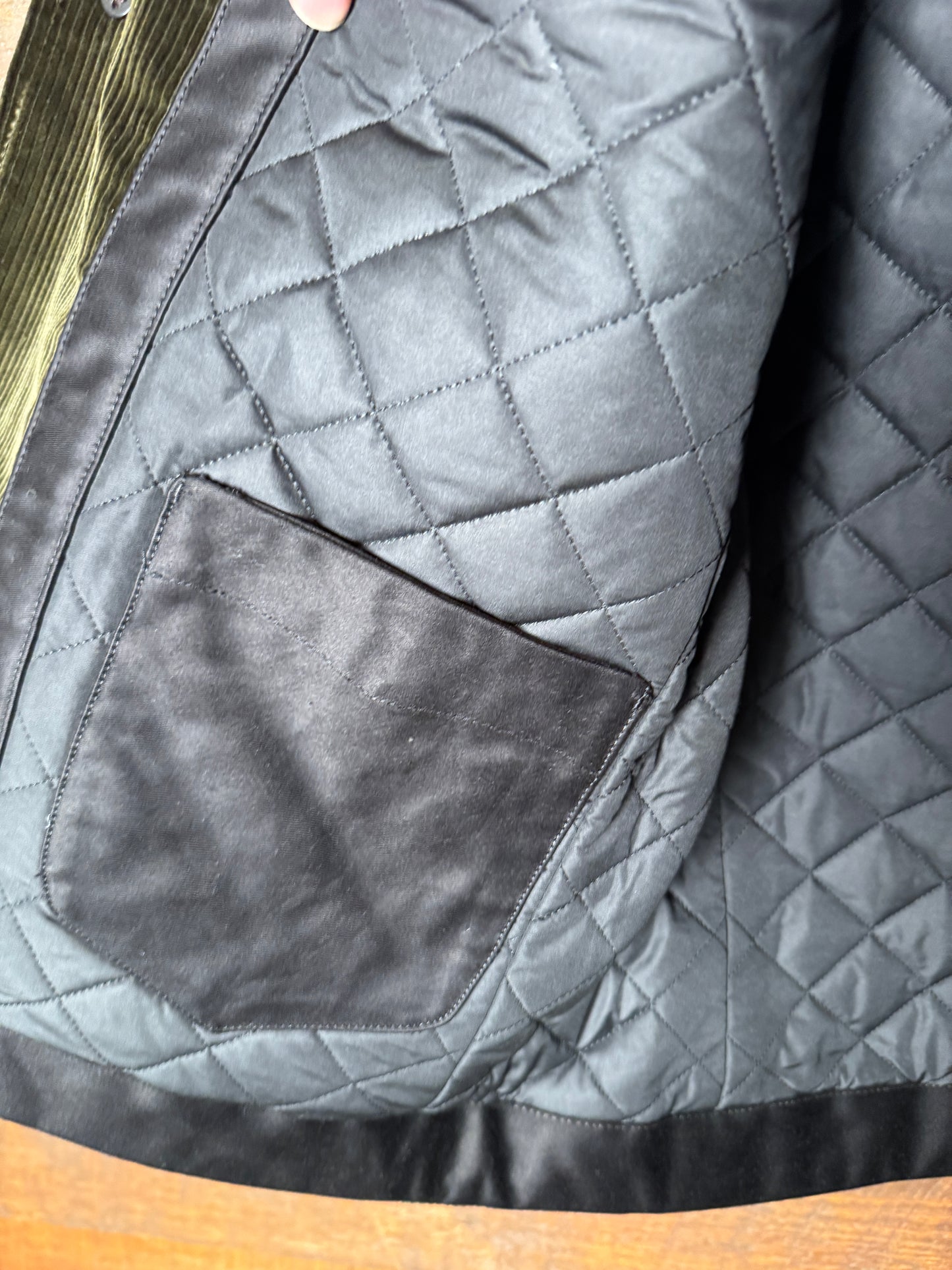 Fleurs de Bagne / Le Blazer “ANATOLE” キルティング裏地コーデュロイジャケット— Velours Kaki（ブリスベン・モス　コーデュロイ／カーキ）