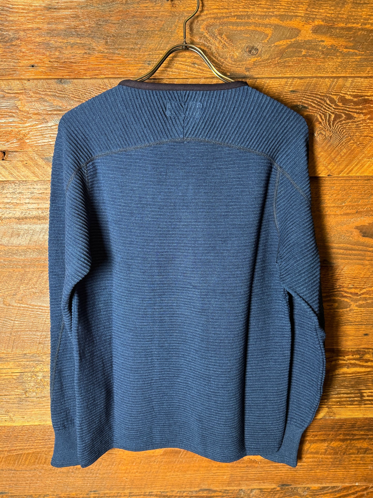 Fleurs de Bagne boarder HENLEY TEE SHIRT<インディゴヘンリーネック長袖Teeシャツ>