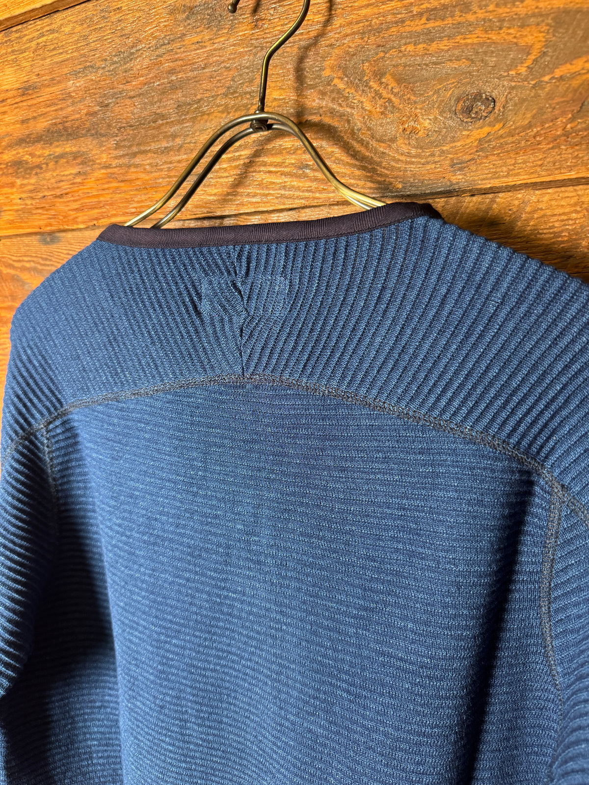 Fleurs de Bagne boarder HENLEY TEE SHIRT<インディゴヘンリーネック長袖Teeシャツ>