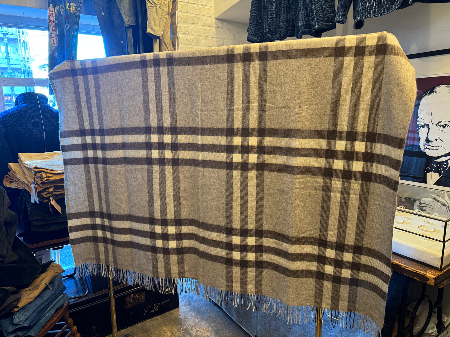 ULZII CASHMERE ナチュラル ウール＆カシミヤ ブランケット（無染色・50/50）