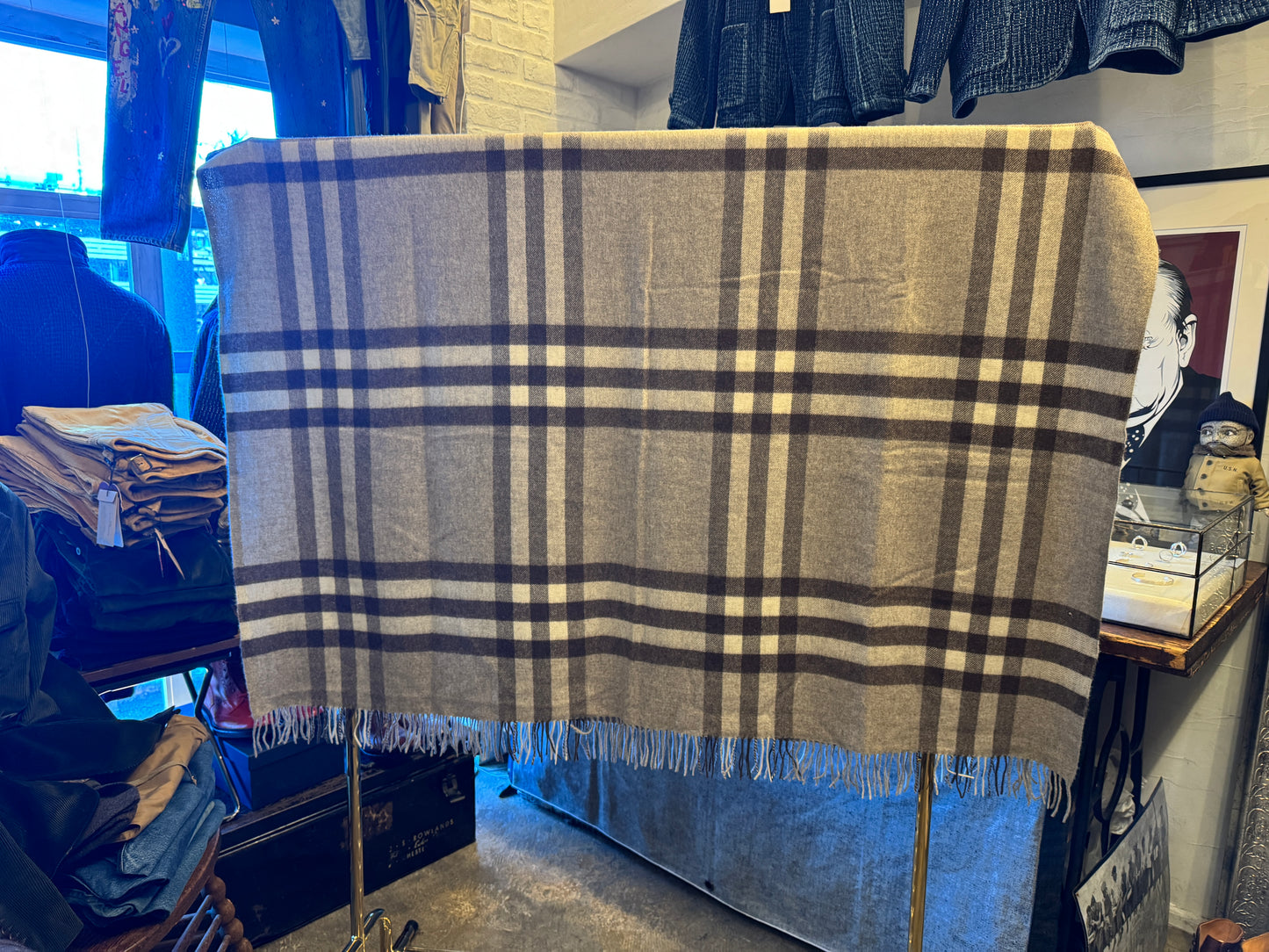 ULZII CASHMERE ナチュラル ウール＆カシミヤ ブランケット（無染色・50/50）