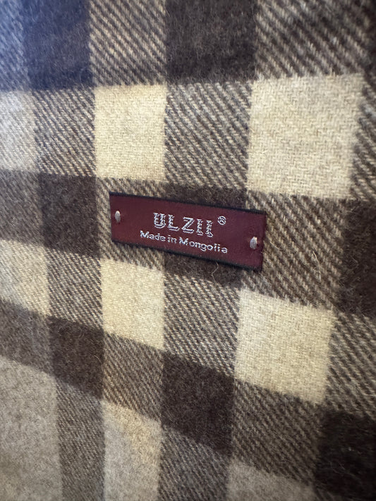 ULZII CASHMERE ナチュラル ウール＆カシミヤ ブランケット（無染色・50/50）