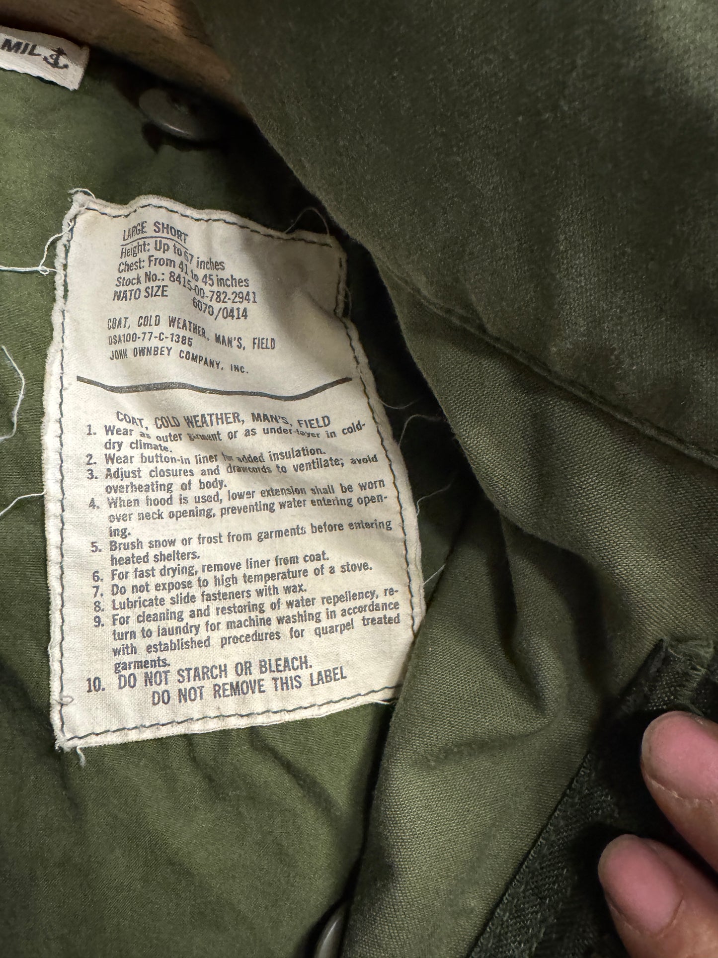 ＜新入荷＞SHANANA MIL<シャナナミル>　US ARMY M-65 FIELD JACKET_LARGE_ SHORT